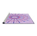 Sideview of Machine Washable Transitional Purple Rug, wshpat1916pur