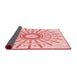 Thickness of Patterned Light Rose Pink Rug, pat1916rd