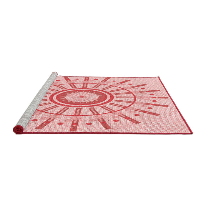 Sideview of Machine Washable Transitional Light Rose Pink Rug, wshpat1916rd