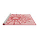 Sideview of Machine Washable Transitional Light Rose Pink Rug, wshpat1916rd