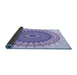 Thickness of Patterned Medium Slate Blue Rug, pat1917blu