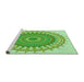 Sideview of Machine Washable Transitional Jade Green Rug, wshpat1917grn