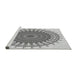 Sideview of Machine Washable Transitional Silver Gray Rug, wshpat1917gry