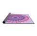 Thickness of Patterned Mauve Purple Rug, pat1917pur