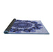 Thickness of Patterned Deep Periwinkle Purple Rug, pat1918blu