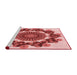 Sideview of Machine Washable Transitional Pastel Pink Rug, wshpat1918rd