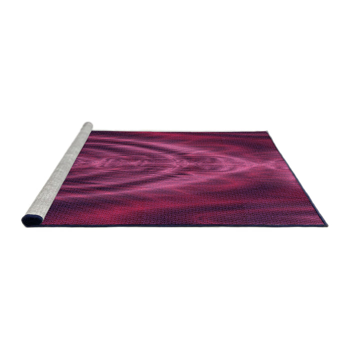 Sideview of Machine Washable Transitional Medium Violet Red Pink Rug, wshpat192pur