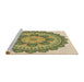 Sideview of Machine Washable Transitional Brown Gold Rug, wshpat1920brn