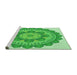 Sideview of Machine Washable Transitional Green Rug, wshpat1920grn