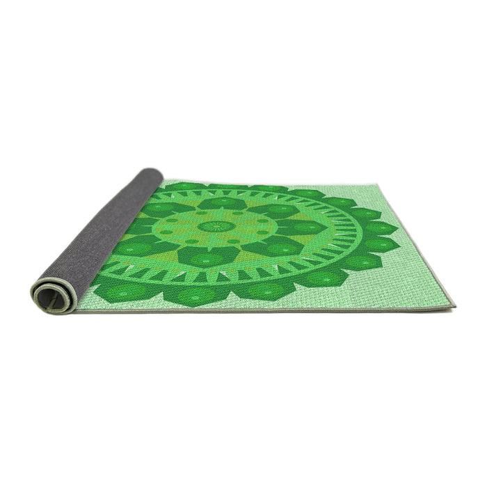 Thickness of Patterned Green Rug, pat1920grn