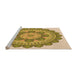 Sideview of Machine Washable Transitional Dark Bisque Brown Rug, wshpat1920org