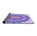 Thickness of Patterned Medium Slate Blue Rug, pat1920pur