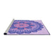 Sideview of Machine Washable Transitional Medium Slate Blue Rug, wshpat1920pur