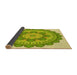 Thickness of Patterned Dark Yellow Green Rug, pat1920yw