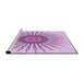 Sideview of Machine Washable Transitional Purple Rug, wshpat1921pur