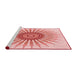 Sideview of Machine Washable Transitional Pink Rug, wshpat1921rd