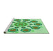 Sideview of Machine Washable Transitional Jade Green Rug, wshpat1922grn