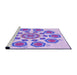 Sideview of Machine Washable Transitional Blossom Pink Rug, wshpat1922pur