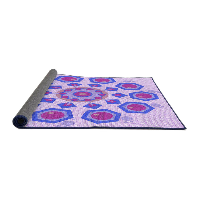 Thickness of Patterned Blossom Pink Rug, pat1922pur