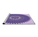 Sideview of Machine Washable Transitional Amethyst Purple Rug, wshpat1923pur