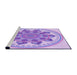 Sideview of Machine Washable Transitional Mauve Purple Rug, wshpat1925pur