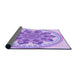 Thickness of Patterned Mauve Purple Rug, pat1925pur