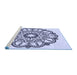 Sideview of Machine Washable Transitional Lavender Blue Rug, wshpat1926blu