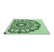 Sideview of Machine Washable Transitional Mint Green Rug, wshpat1926grn