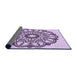 Thickness of Patterned Orchid Purple Rug, pat1926pur