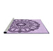 Sideview of Machine Washable Transitional Orchid Purple Rug, wshpat1926pur