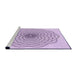 Sideview of Machine Washable Transitional Lilac Purple Rug, wshpat1927pur