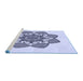 Sideview of Machine Washable Transitional Lavender Blue Rug, wshpat1928blu