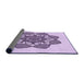 Thickness of Patterned Purple Flower Purple Rug, pat1928pur