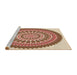 Sideview of Machine Washable Transitional Red Rug, wshpat1929brn