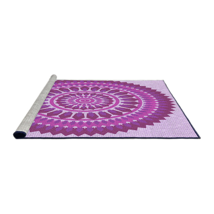 Sideview of Machine Washable Transitional Crimson Purple Rug, wshpat1929pur