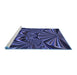 Sideview of Machine Washable Transitional Night Blue Rug, wshpat193blu