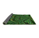 Thickness of Patterned Dark Lime Green Rug, pat193grn