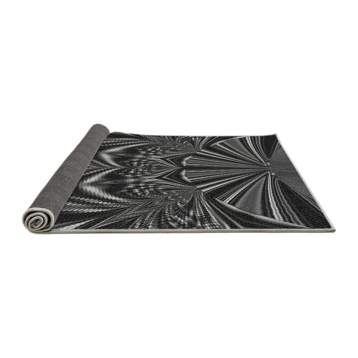 Thickness of Patterned Midnight Gray Rug, pat193gry
