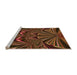 Sideview of Machine Washable Transitional Light Brown Rug, wshpat193org