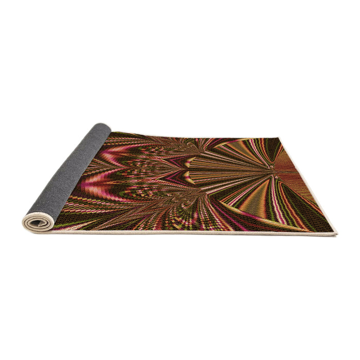 Thickness of Patterned Light Brown Rug, pat193org