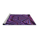 Sideview of Machine Washable Transitional Dark Purple Rug, wshpat193pur