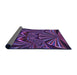 Thickness of Patterned Dark Purple Rug, pat193pur
