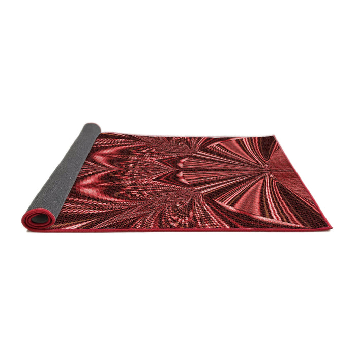 Thickness of Patterned Red Rug, pat193rd