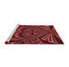 Sideview of Machine Washable Transitional Red Rug, wshpat193rd