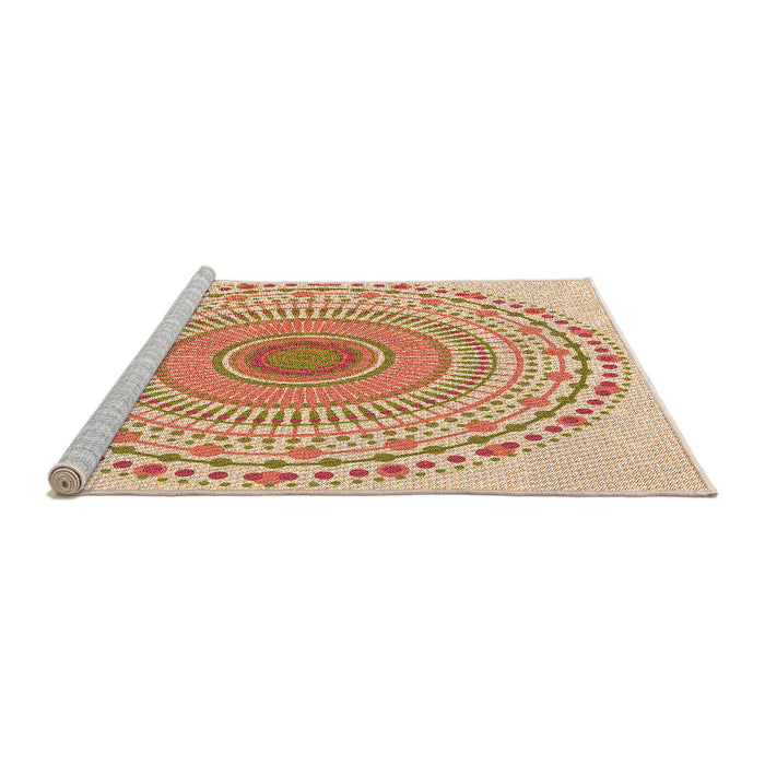 Sideview of Machine Washable Transitional Khaki Gold Rug, wshpat1930org