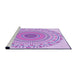 Sideview of Machine Washable Transitional Blossom Pink Rug, wshpat1930pur