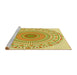 Sideview of Machine Washable Transitional Caramel Brown Rug, wshpat1930yw