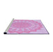 Sideview of Machine Washable Transitional Violet Purple Rug, wshpat1931pur