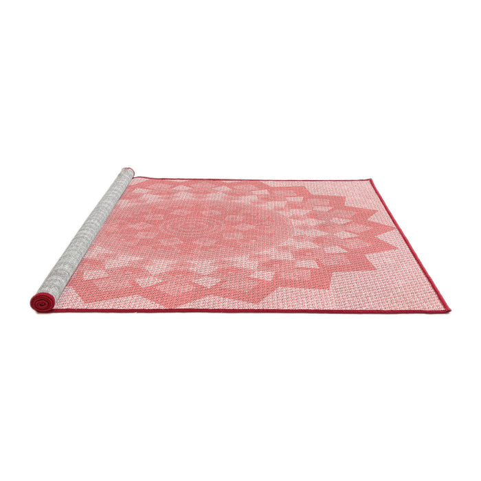 Sideview of Machine Washable Transitional Pink Rug, wshpat1931rd