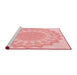 Sideview of Machine Washable Transitional Pink Rug, wshpat1931rd